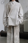 Aviva Jifei Xue staining short kimono jacket SS23-KJS-FS